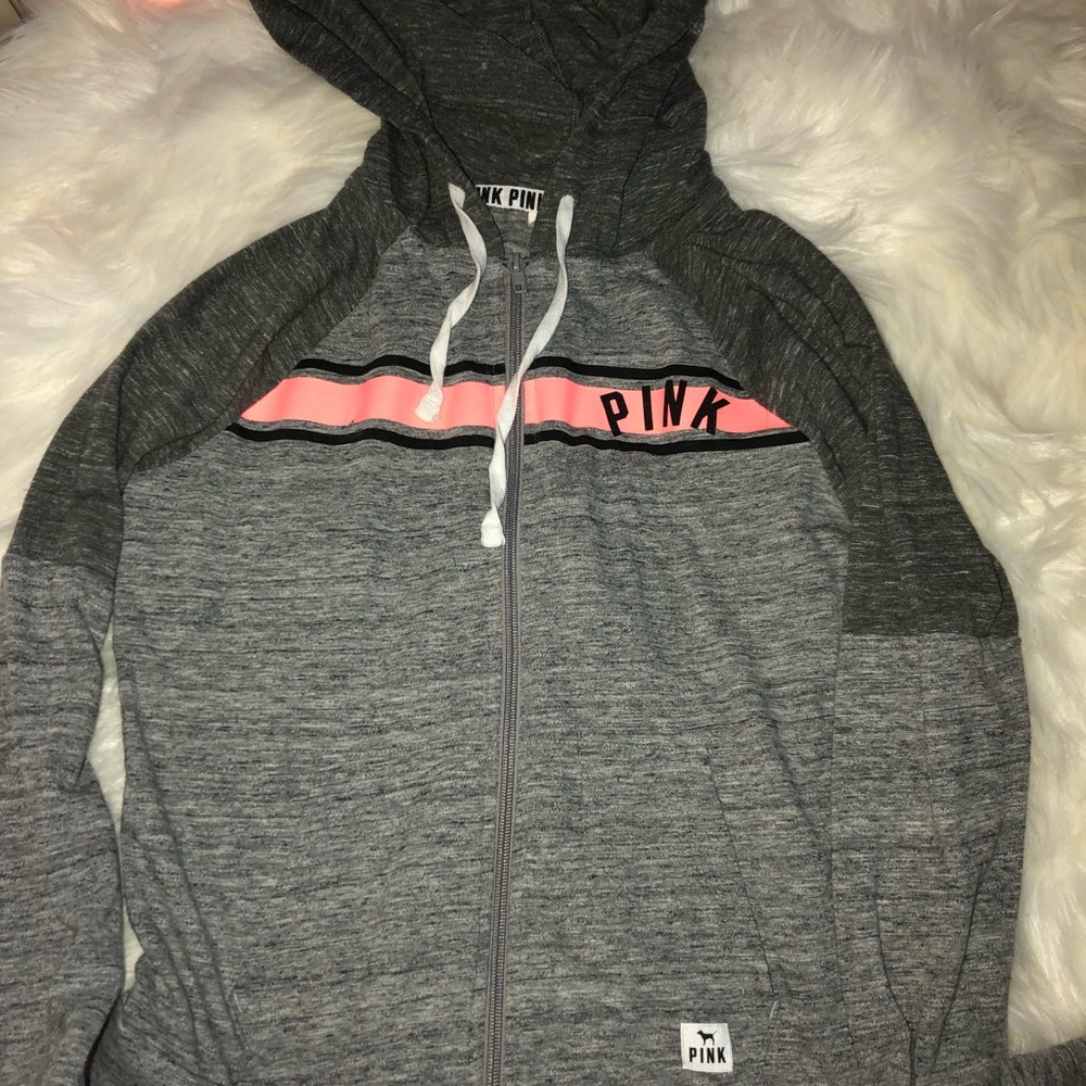 victoria’s secret pink zip up hoodie